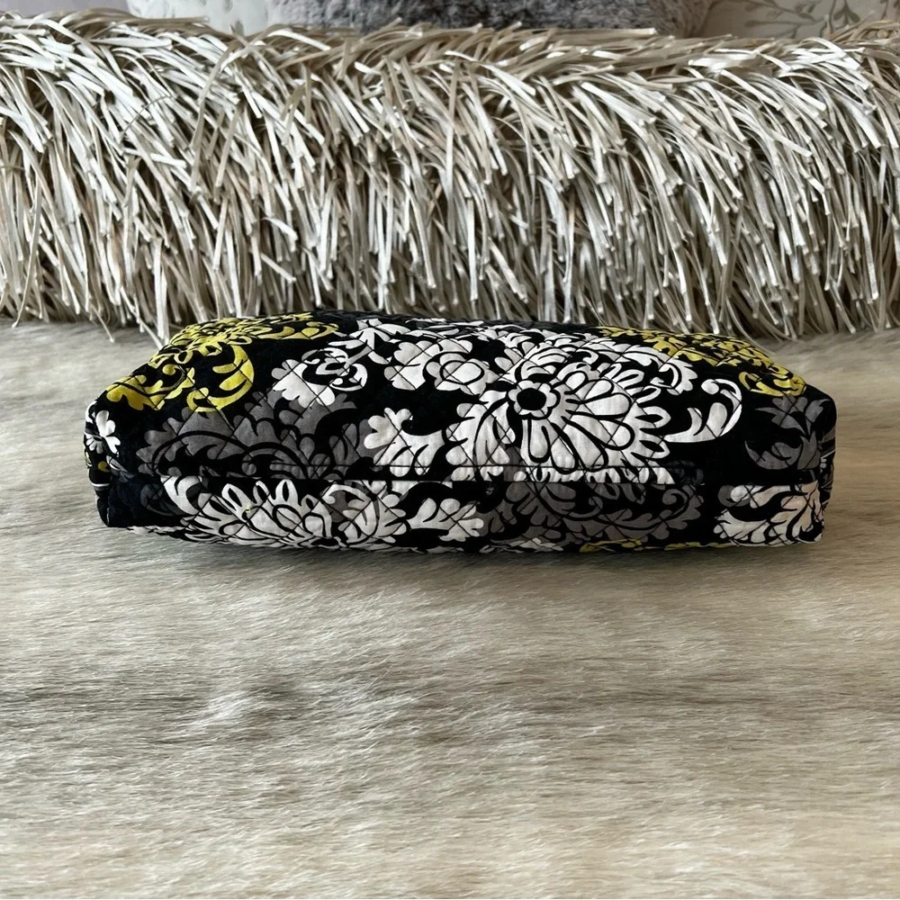 VERA BRADLEY Baroque 2010 Holiday Tote Black Yellow White Y2K 1 Strap Large